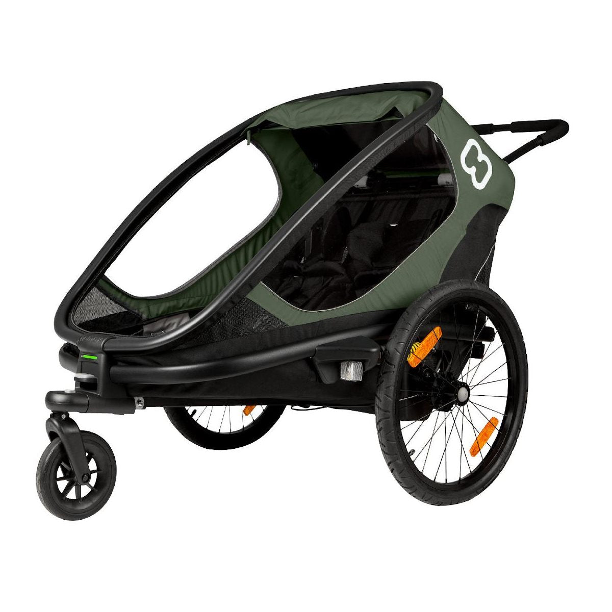 Hamax Cykelvagn Outback One 1 Barn Green/Black