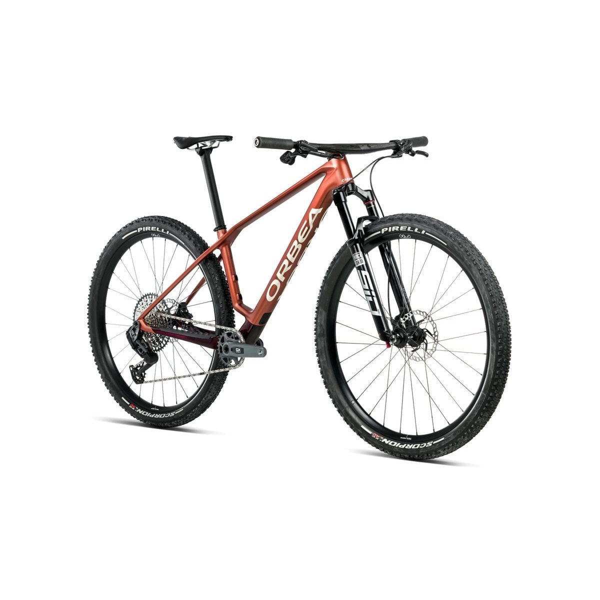 Hardtail MTB Orbea Alma M-Pro GX AXS Mars Red/Metallic Burgundy Red