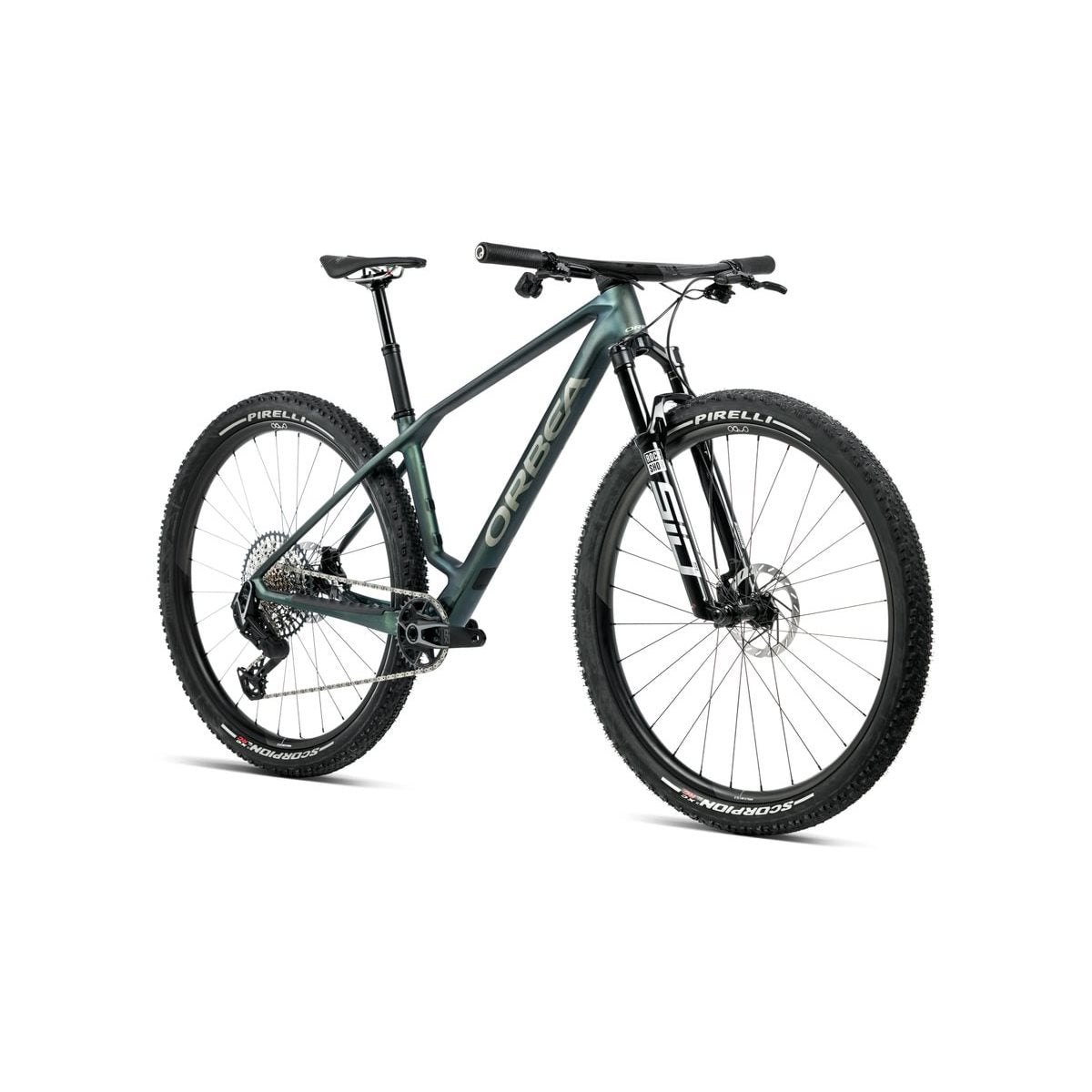 Hardtail MTB Orbea Alma M-Team X0 AXS Seaweed Carbon View