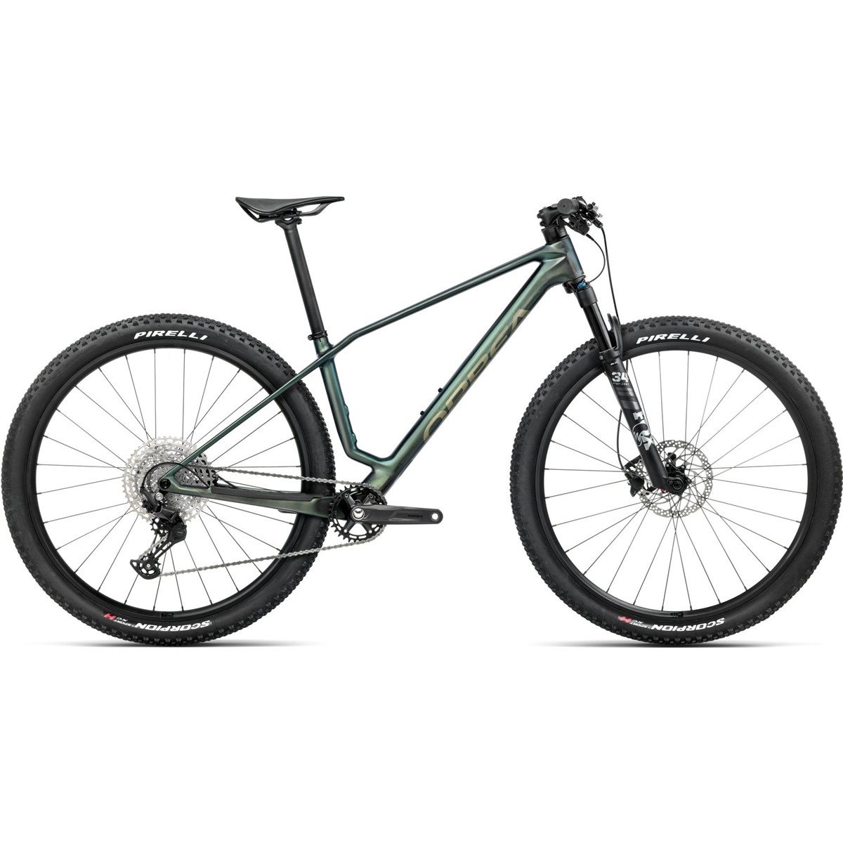 Hardtail MTB Orbea Alma M40 Seaweed Carbon View