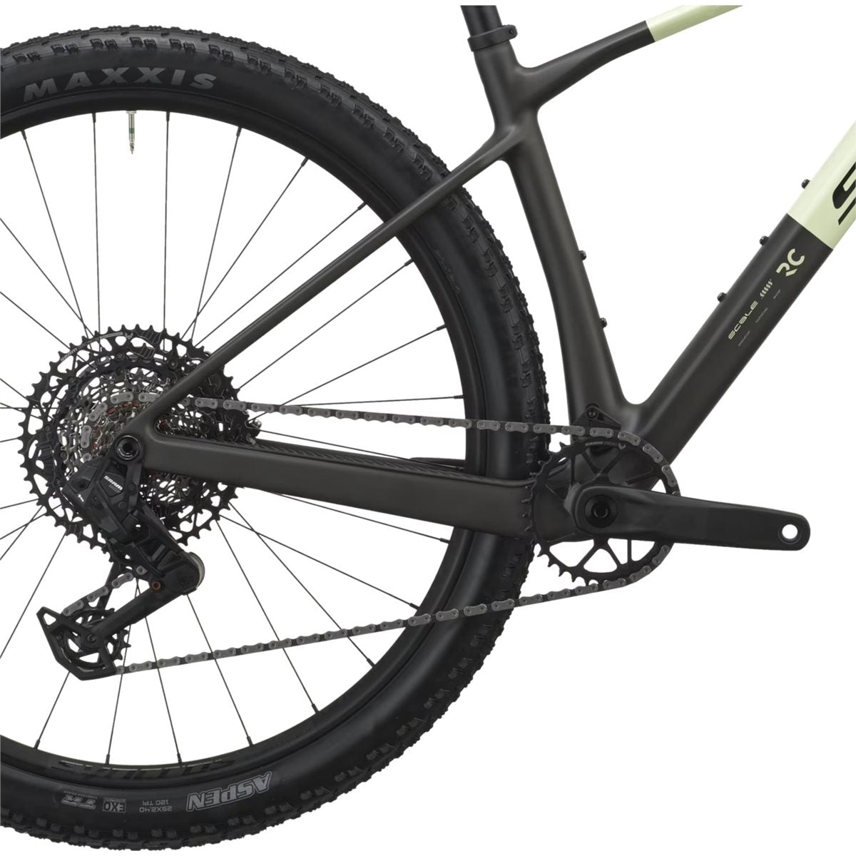 Hardtail MTB Scott Scale RC Team Cream Green/Carbon Black