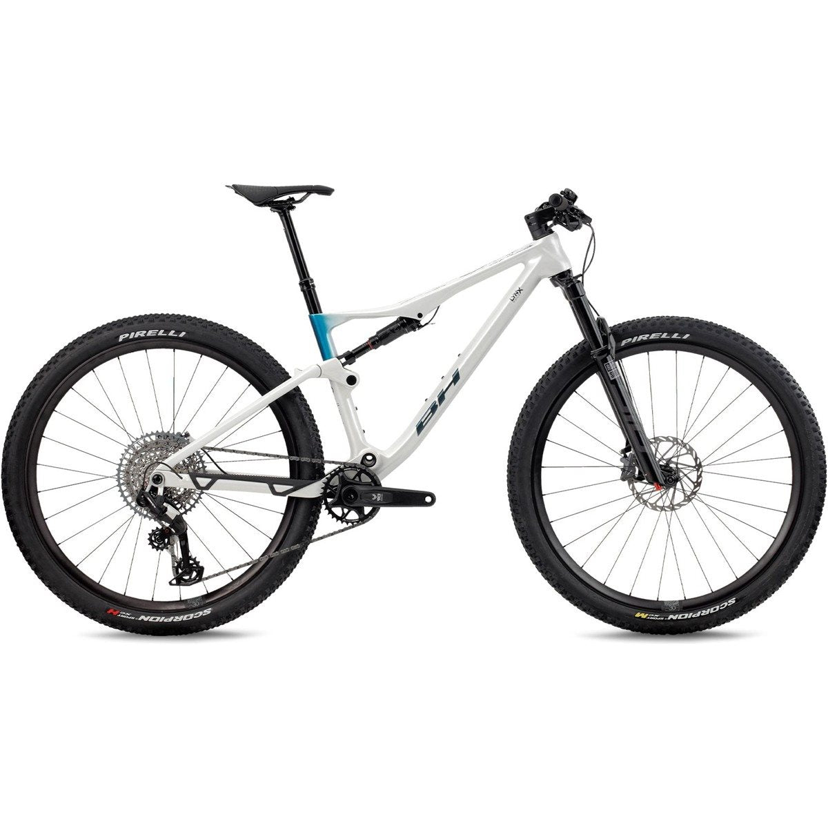 Heldämpad MTB BH Lynx Race 8.5 White/Ocean/Ocean