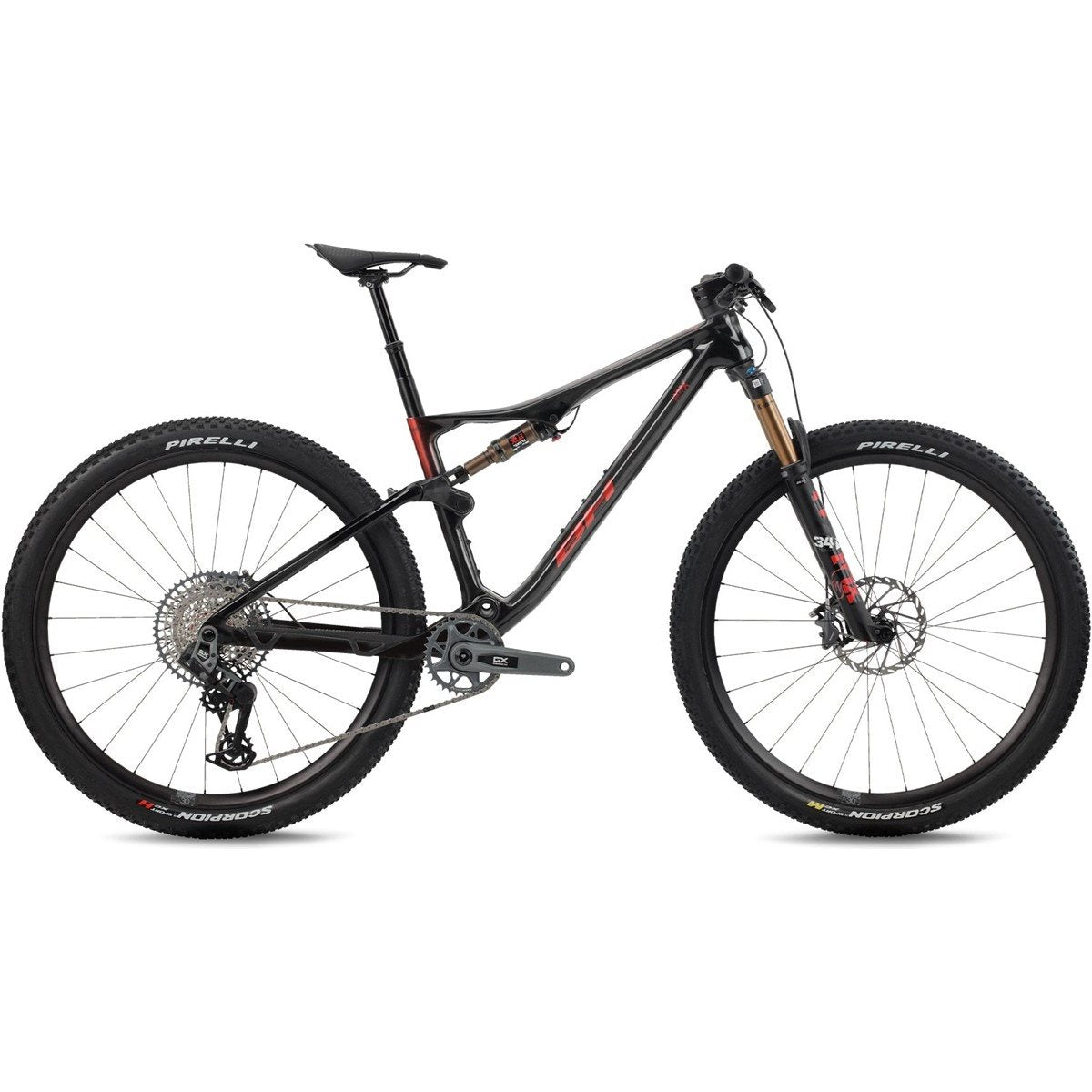 Heldämpad MTB BH Lynx Race 9.0 Black/Red/Red