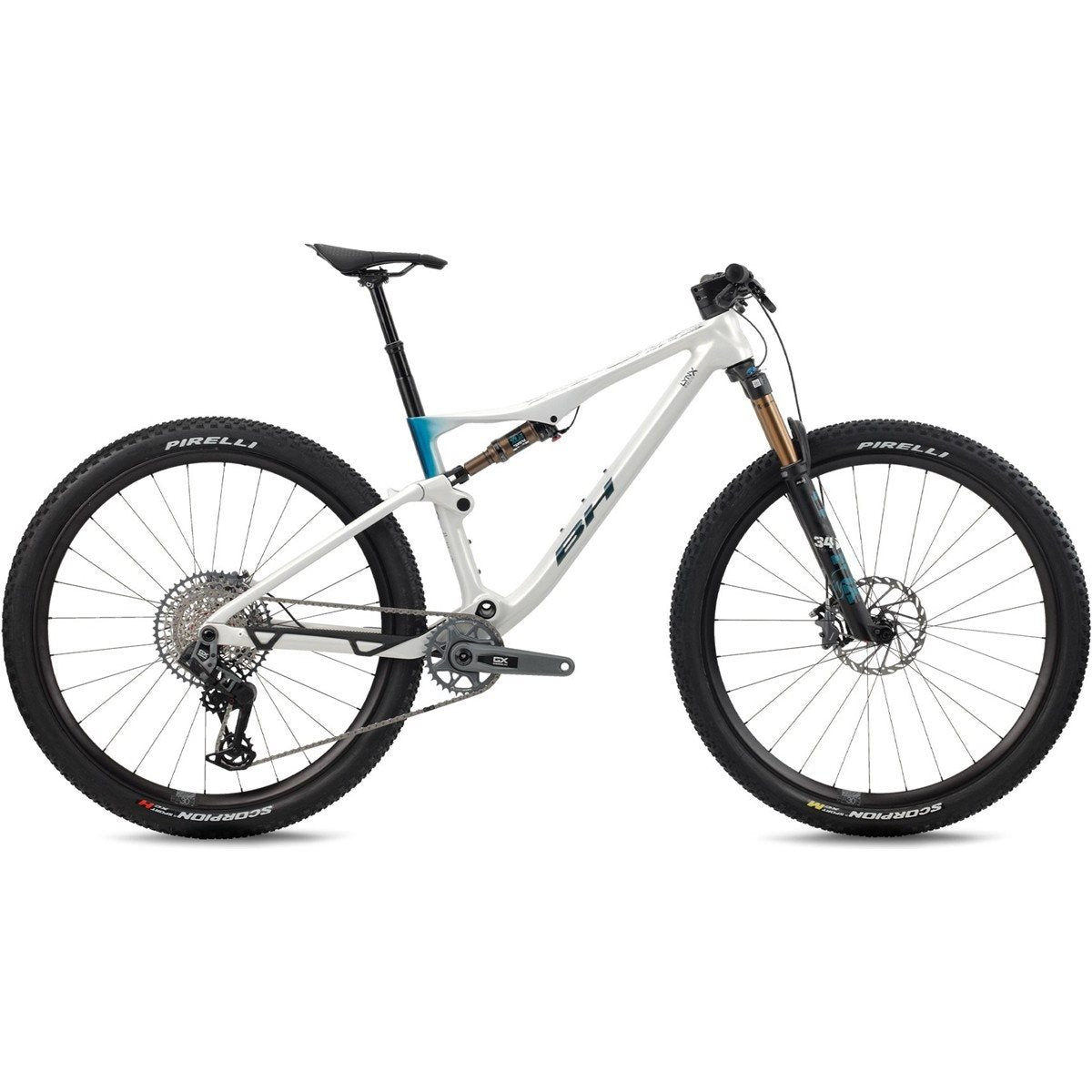 Heldämpad MTB BH Lynx Race 9.0 White/Ocean/Ocean