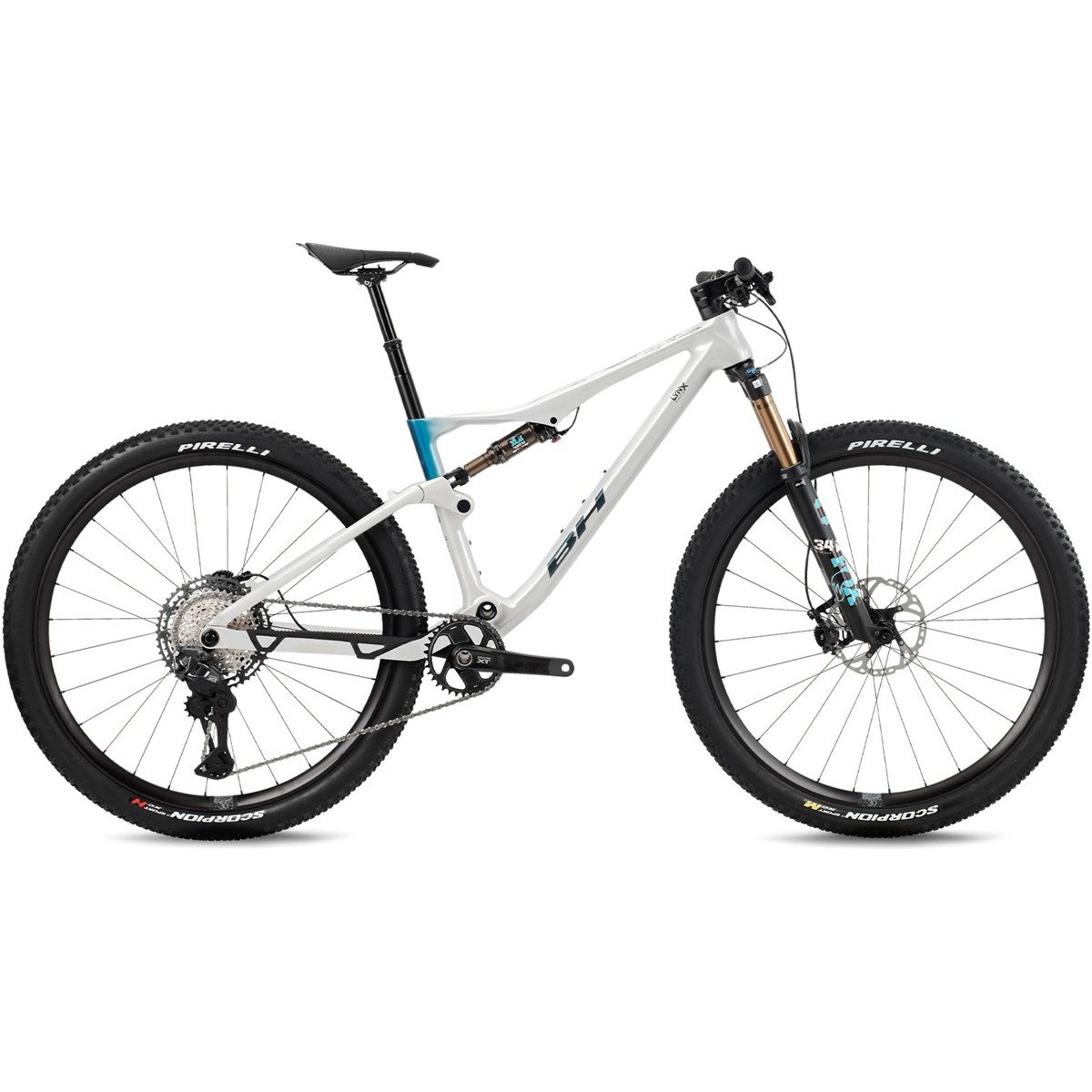 Heldämpad MTB BH Lynx Race 9.2 White/Ocean/Ocean