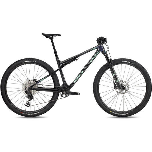 Heldämpad MTB BH Lynx SLS 6.0 Carbon/Light Green/Silver Blue