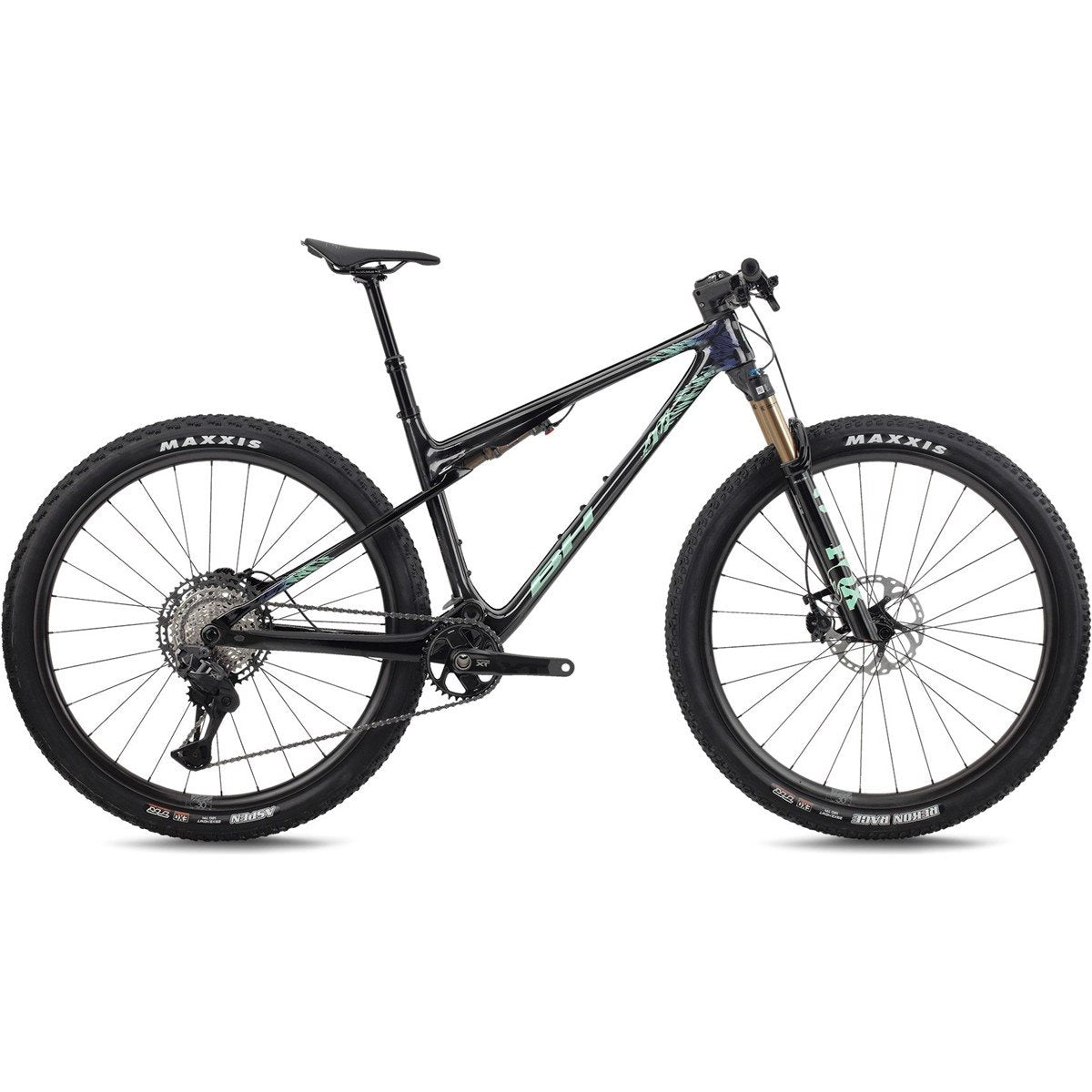 Heldämpad MTB BH Lynx SLS 8.0 Carbon/Light Green/Silver Blue