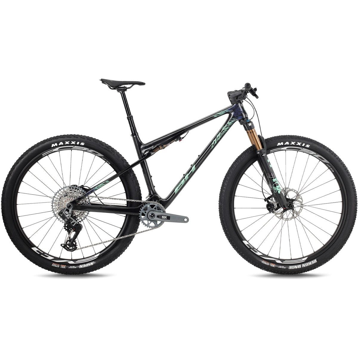 Heldämpad MTB BH Lynx SLS 8.5 Carbon/Light Green/Silver Blue