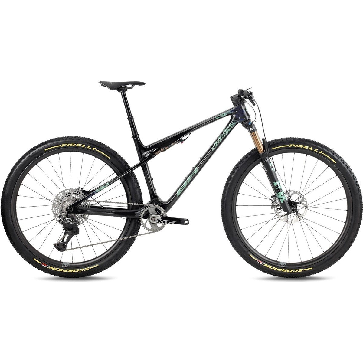 Heldämpad MTB BH Lynx SLS 9.0 Carbon/Light Green/Silver Blue