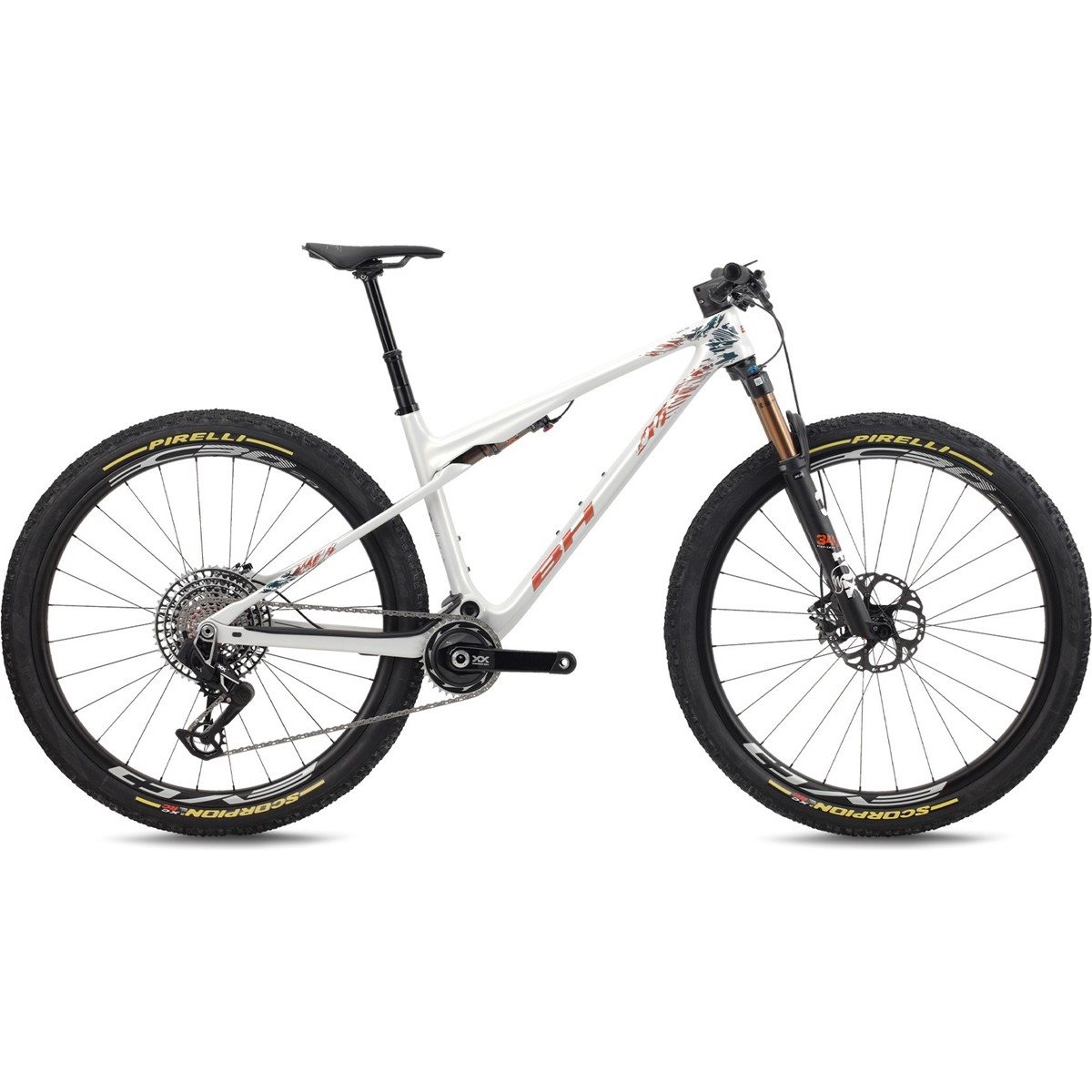Heldämpad MTB BH Lynx SLS 9.5 White/Oxyde/Dark Green
