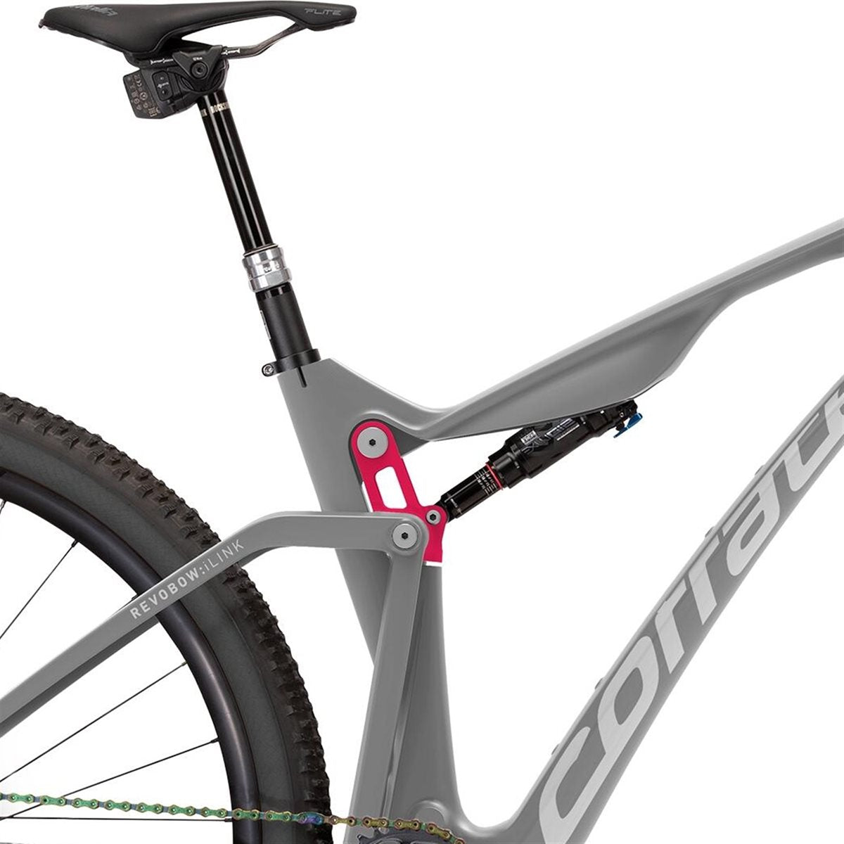 Heldämpad MTB Corratec Revo Bow iLink Elite Grey/White/Neon-Red