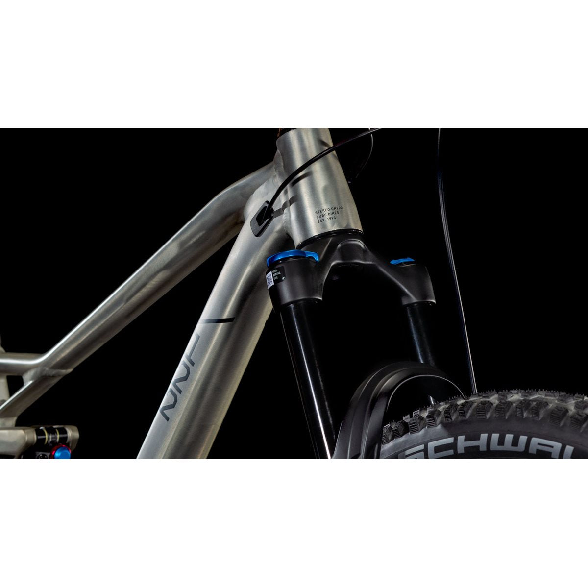 Heldämpad MTB Cube Stereo One22 Race Rawmetal/Black