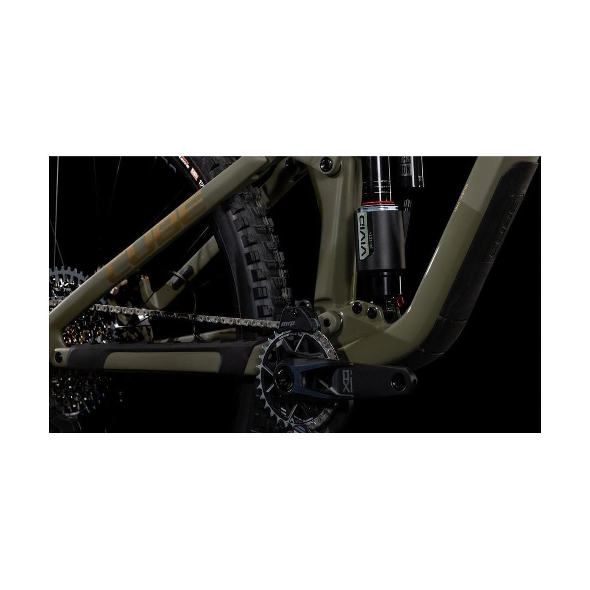 Heldämpad MTB Cube Stereo One77 C:68X TM 29 Dustyolive/Gold