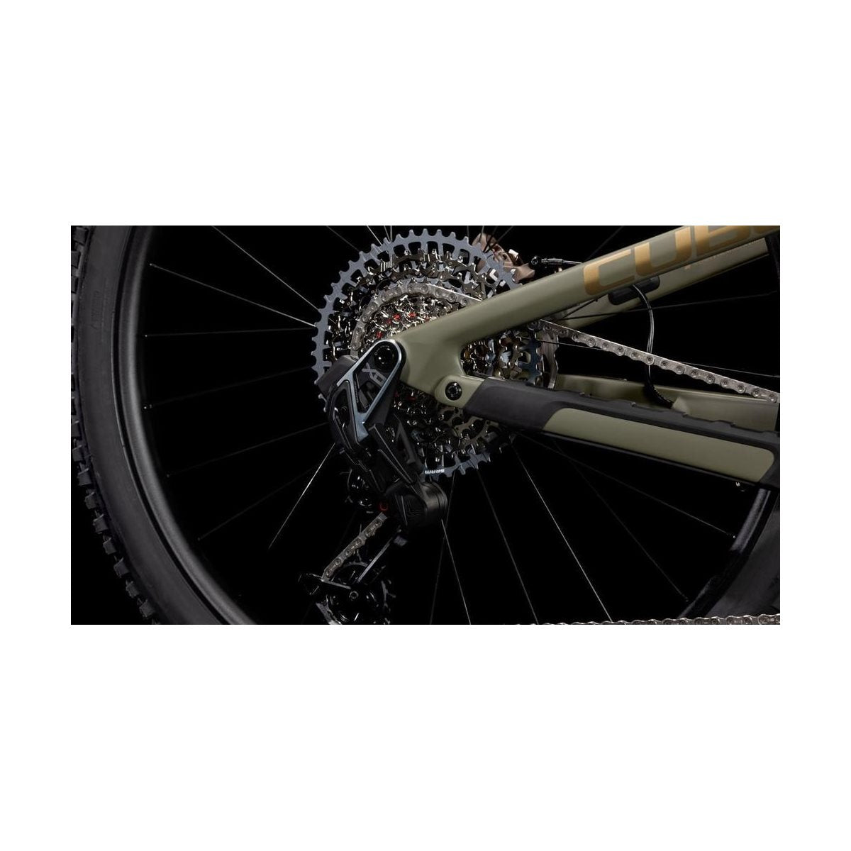 Heldämpad MTB Cube Stereo One77 C:68X TM 29 Dustyolive/Gold