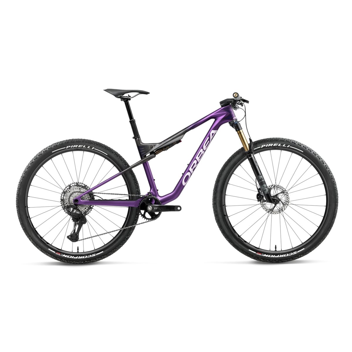 Heldämpad MTB Orbea Oiz M-PRO Royal Plum/Diamond Black Carbon View