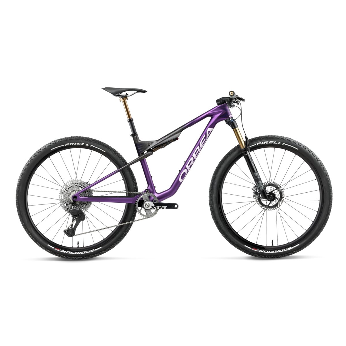 Heldämpad MTB Orbea Oiz M-Team Factory Royal Plum/Diamond Black Carbon View