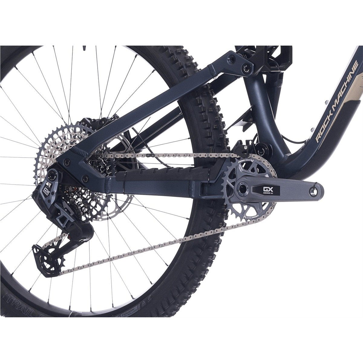 Heldämpad MTB Rock Machine Whizz FS II 90 AXS 29/27.5 Matte Deep Ocean Blue