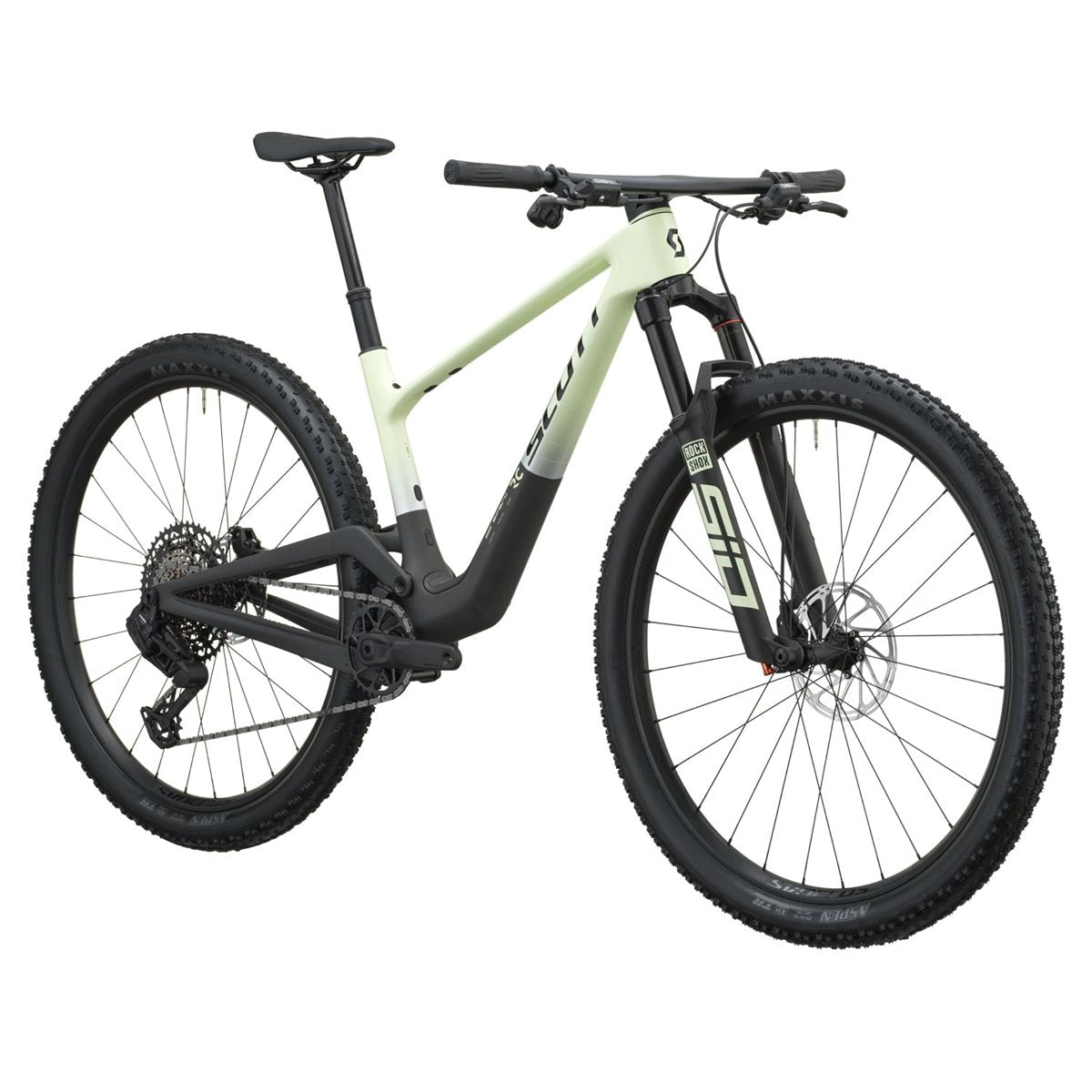 Heldämpad MTB Scott Spark RC Team Cream Green/Carbon Black