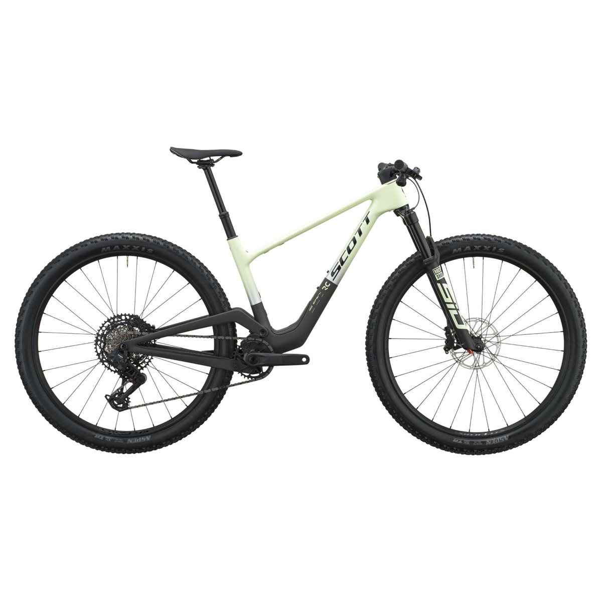 Heldämpad MTB Scott Spark RC Team Cream Green/Carbon Black