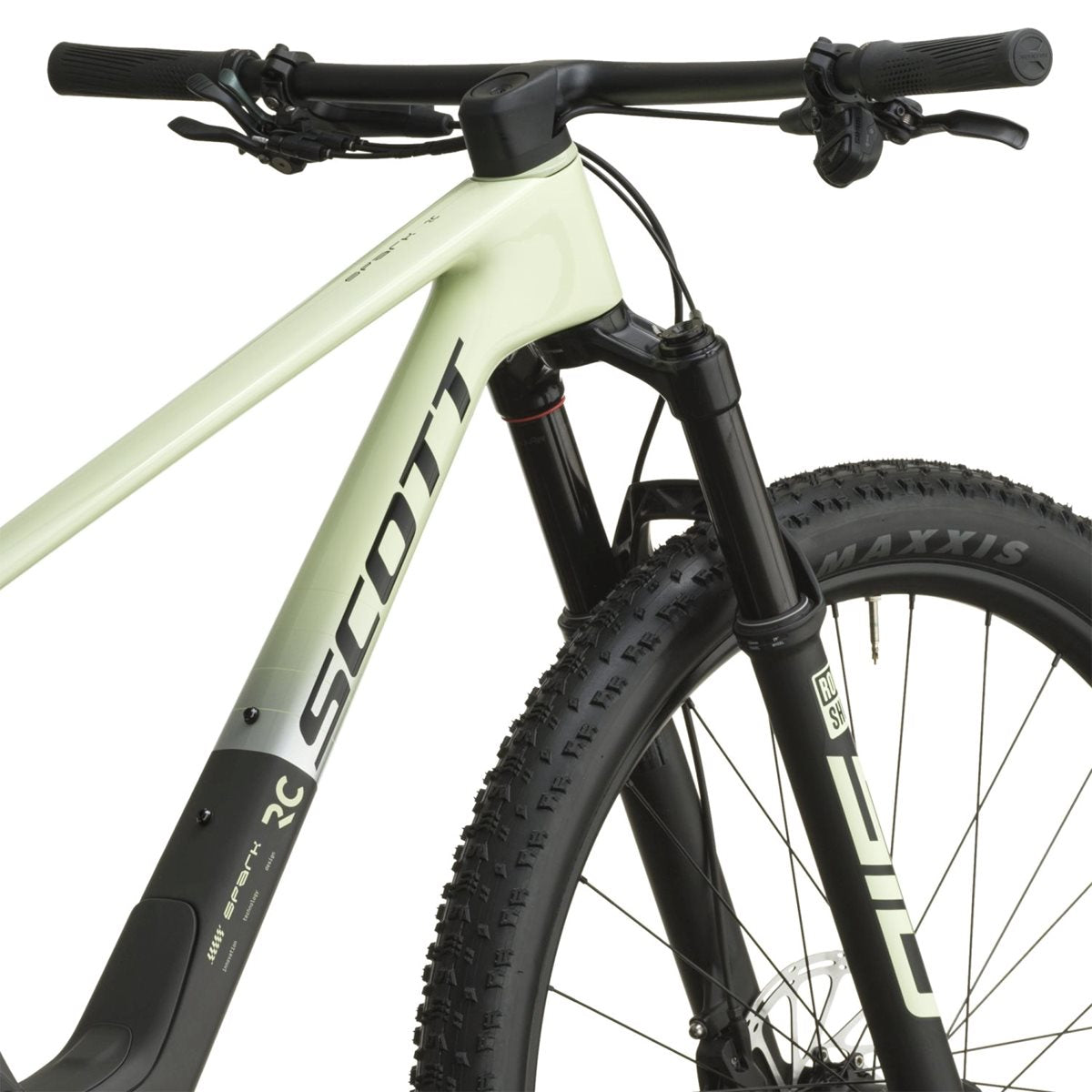 Heldämpad MTB Scott Spark RC Team Cream Green/Carbon Black