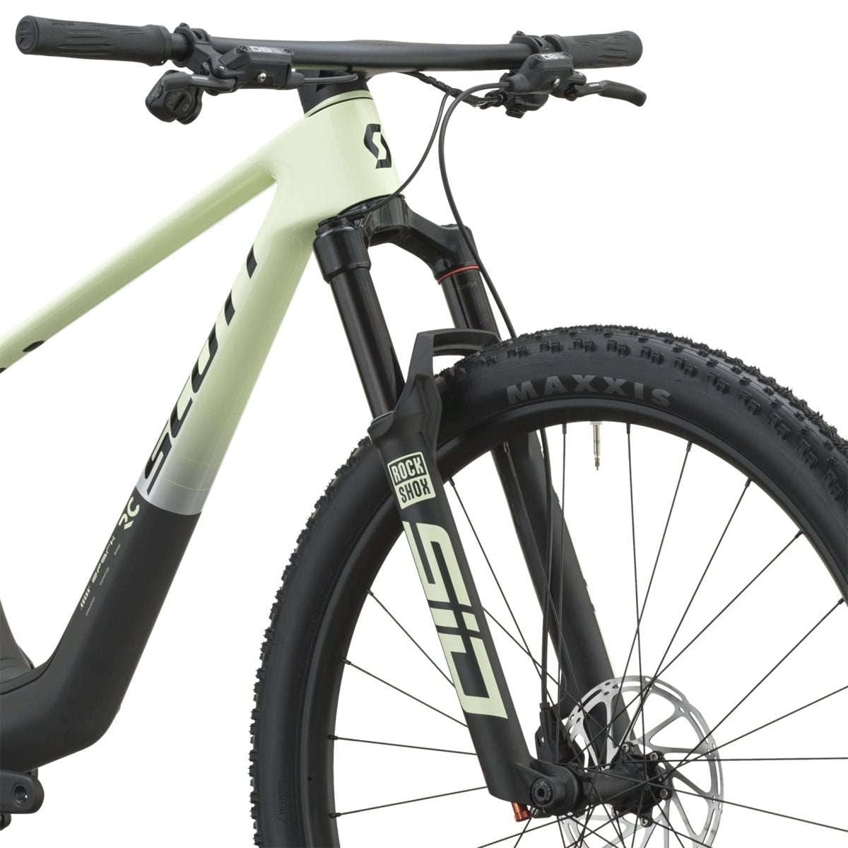 Heldämpad MTB Scott Spark RC Team Cream Green/Carbon Black