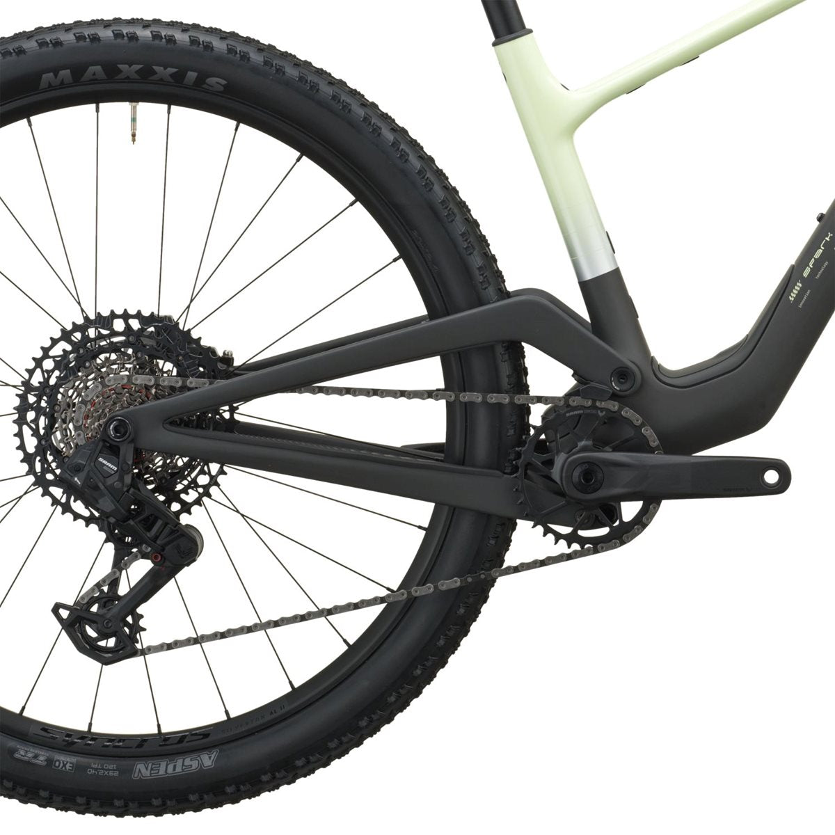 Heldämpad MTB Scott Spark RC Team Cream Green/Carbon Black