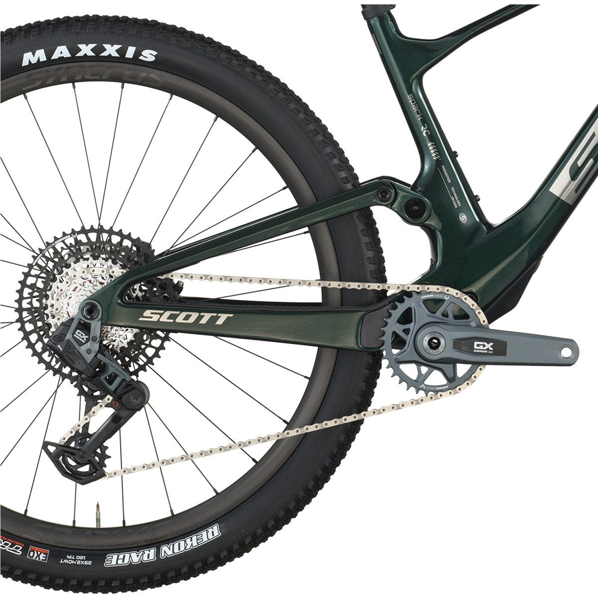 Heldämpad MTB Scott Spark RC Team Issue Twinkle Green