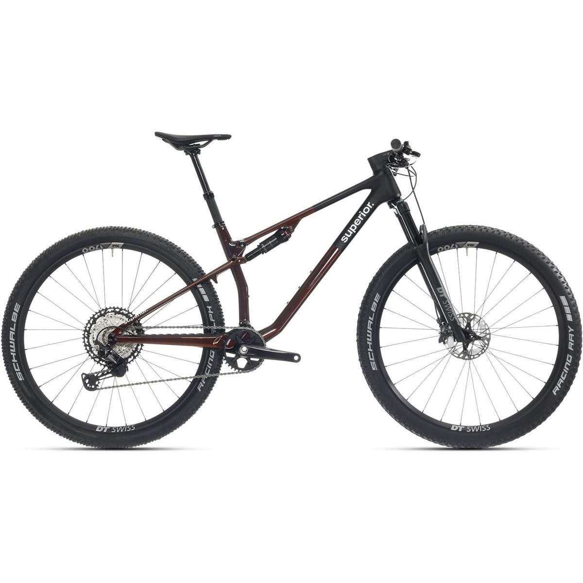 Heldämpad MTB Superior XF 9.5 Team Gloss Red Carbon/Black