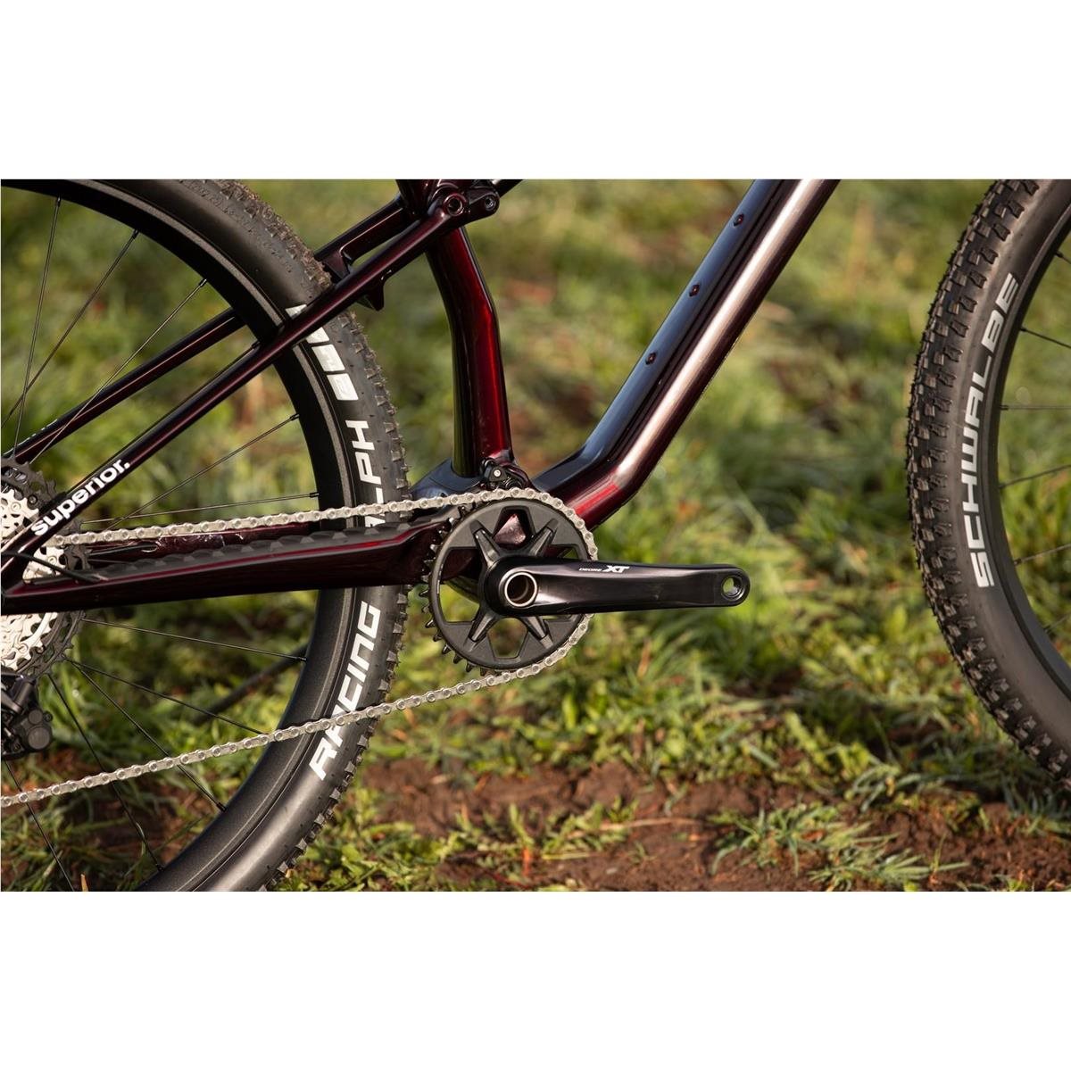 Heldämpad MTB Superior XF 9.5 Team Gloss Red Carbon/Black