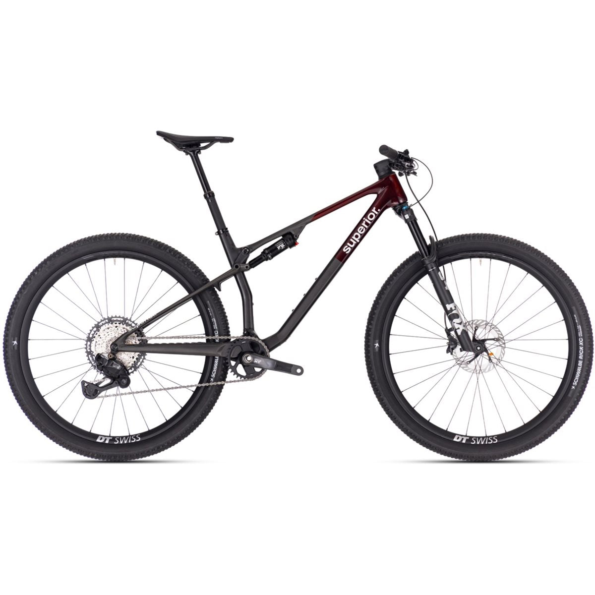 Heldämpad MTB Superior XF 9.6 Team Red Carbon/Matte Carbon