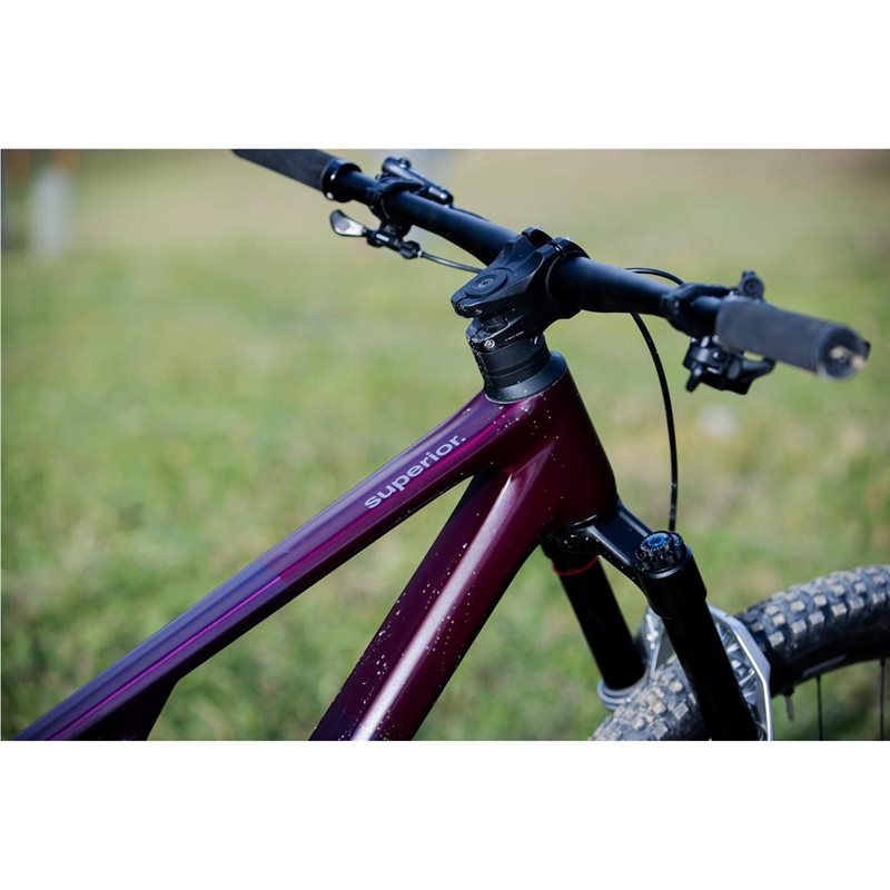 Heldämpad MTB Superior XF 9.7 DC Matte Carbon Berry