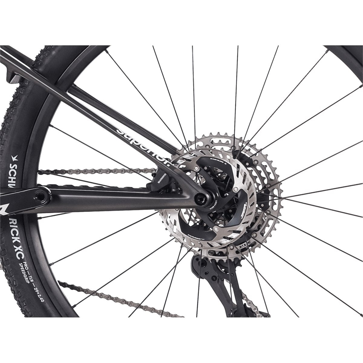 Heldämpad MTB Superior XF 9.9 Team Red Carbon/Matte Carbon