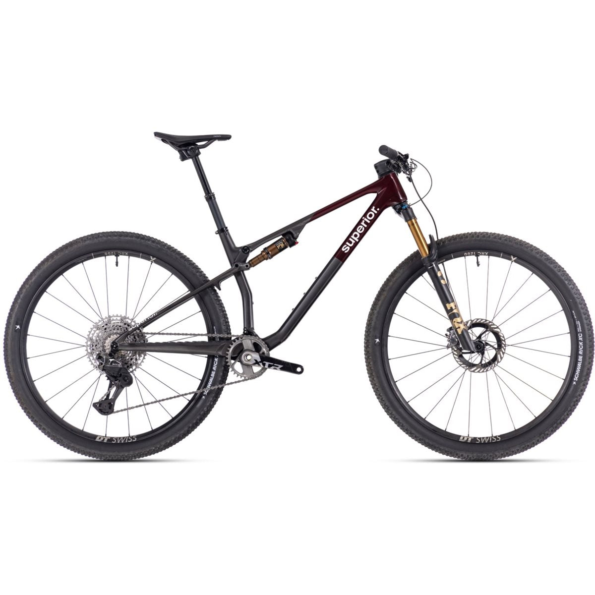 Heldämpad MTB Superior XF 9.9 Team Red Carbon/Matte Carbon