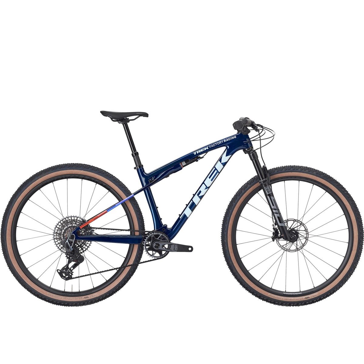 Heldämpad MTB Trek Supercaliber SLR 9.8 XO AXS Navy Smoke