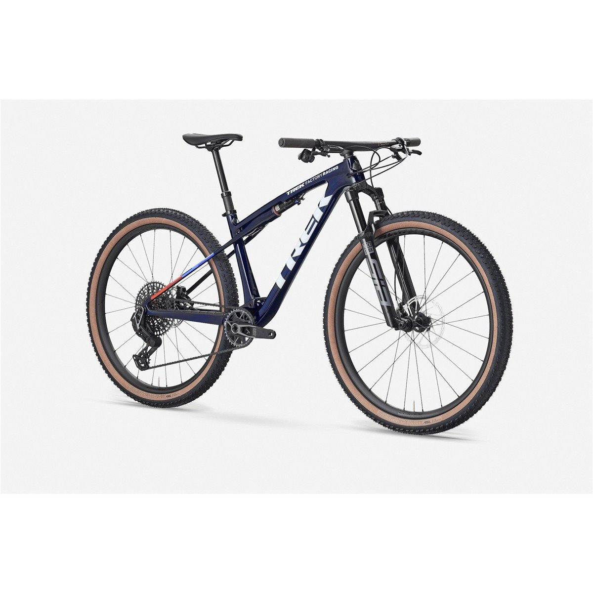 Heldämpad MTB Trek Supercaliber SLR 9.8 XO AXS Navy Smoke