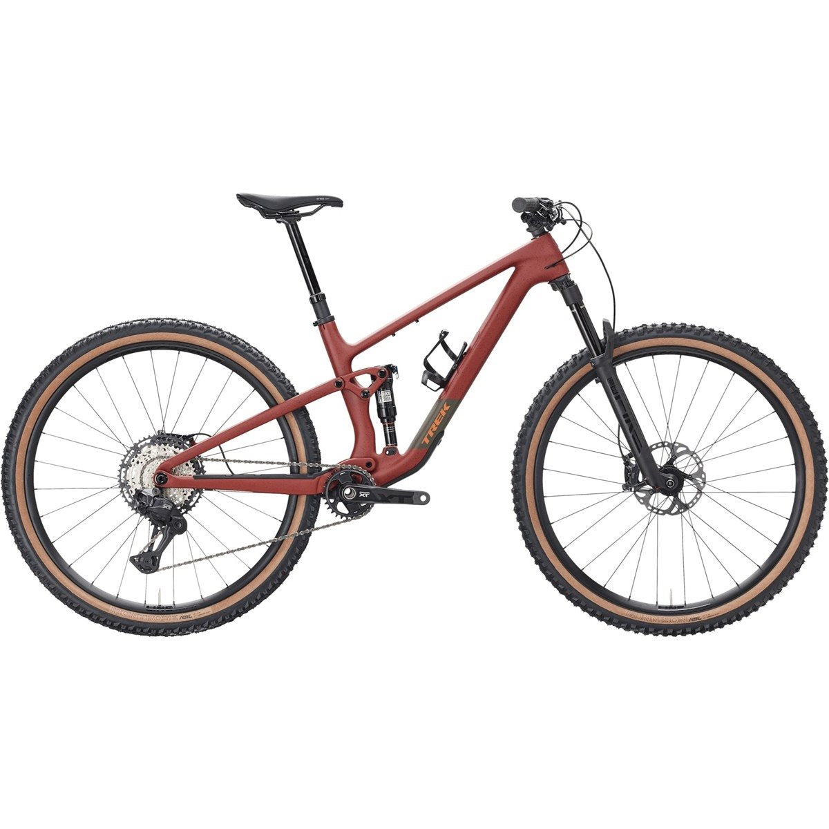 Heldämpad MTB Trek Top Fuel 9.8 XT Di2 Gen 4 Sedona Red/Pennyflake