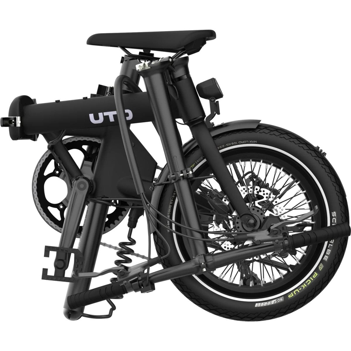 Hopfällbar Elcykel UTO Og16 Onyx Black 16"