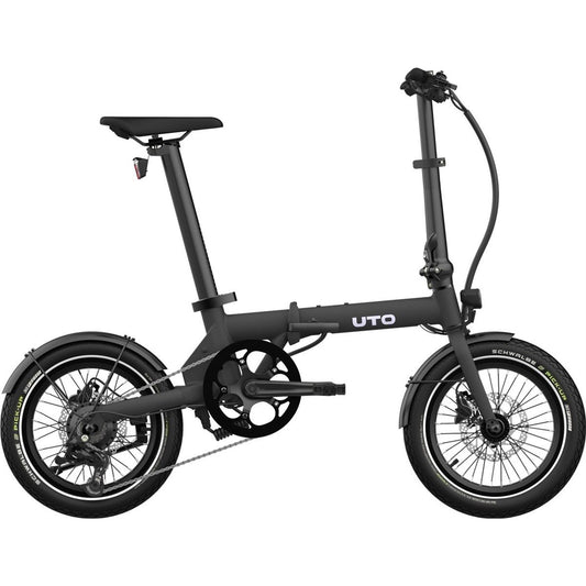 Hopfällbar Elcykel UTO Og16 Onyx Black 16"