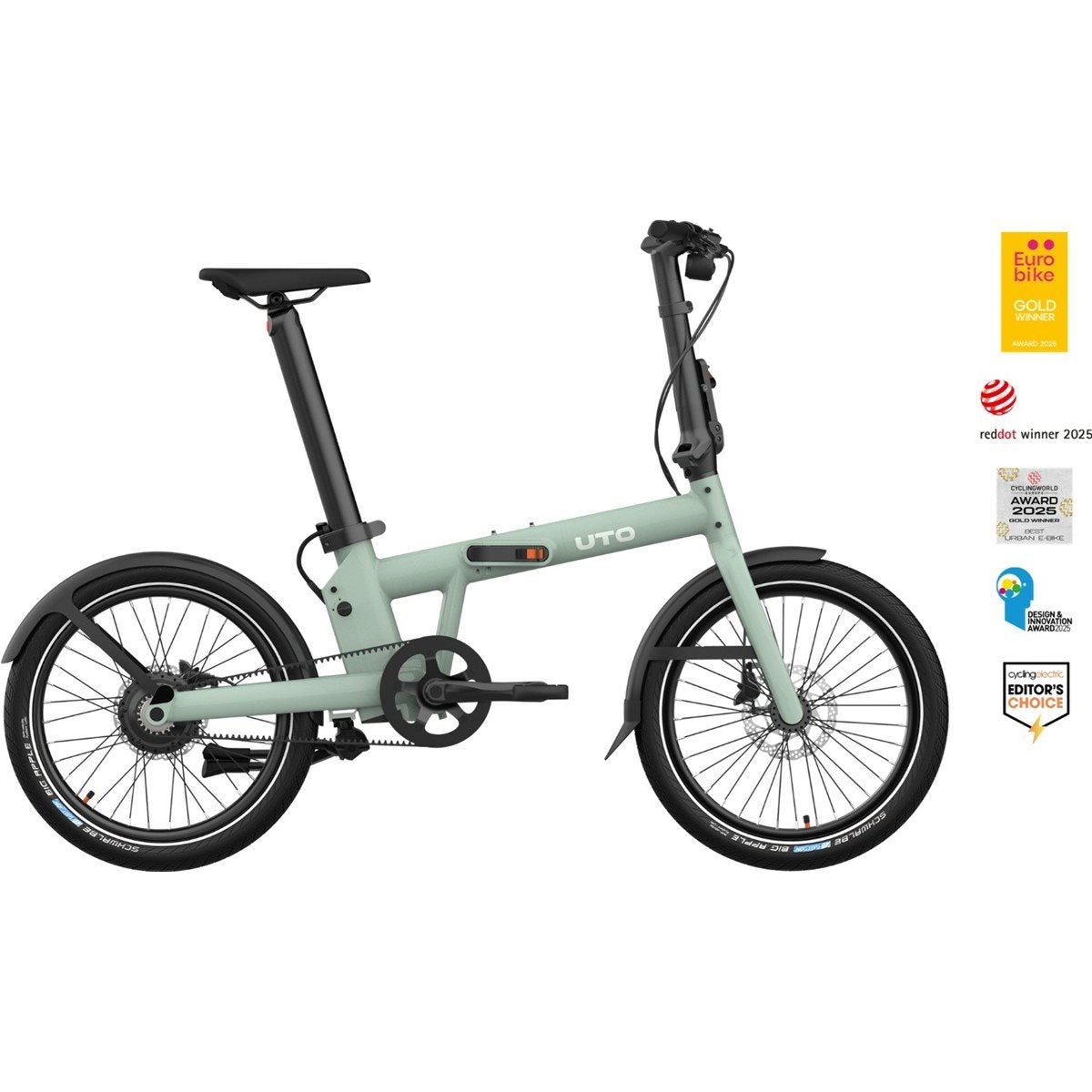 Hopfällbar Elcykel UTO Pro20 Smoked Green 20"