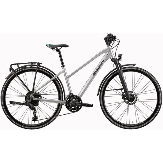 Hybridcykel Bianchi Spillo Tourer Step Through Grå Matt