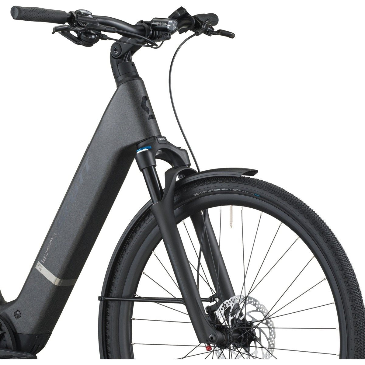 Hybridcykel el Scott Passage 10 Belt Wave Midnight Grey