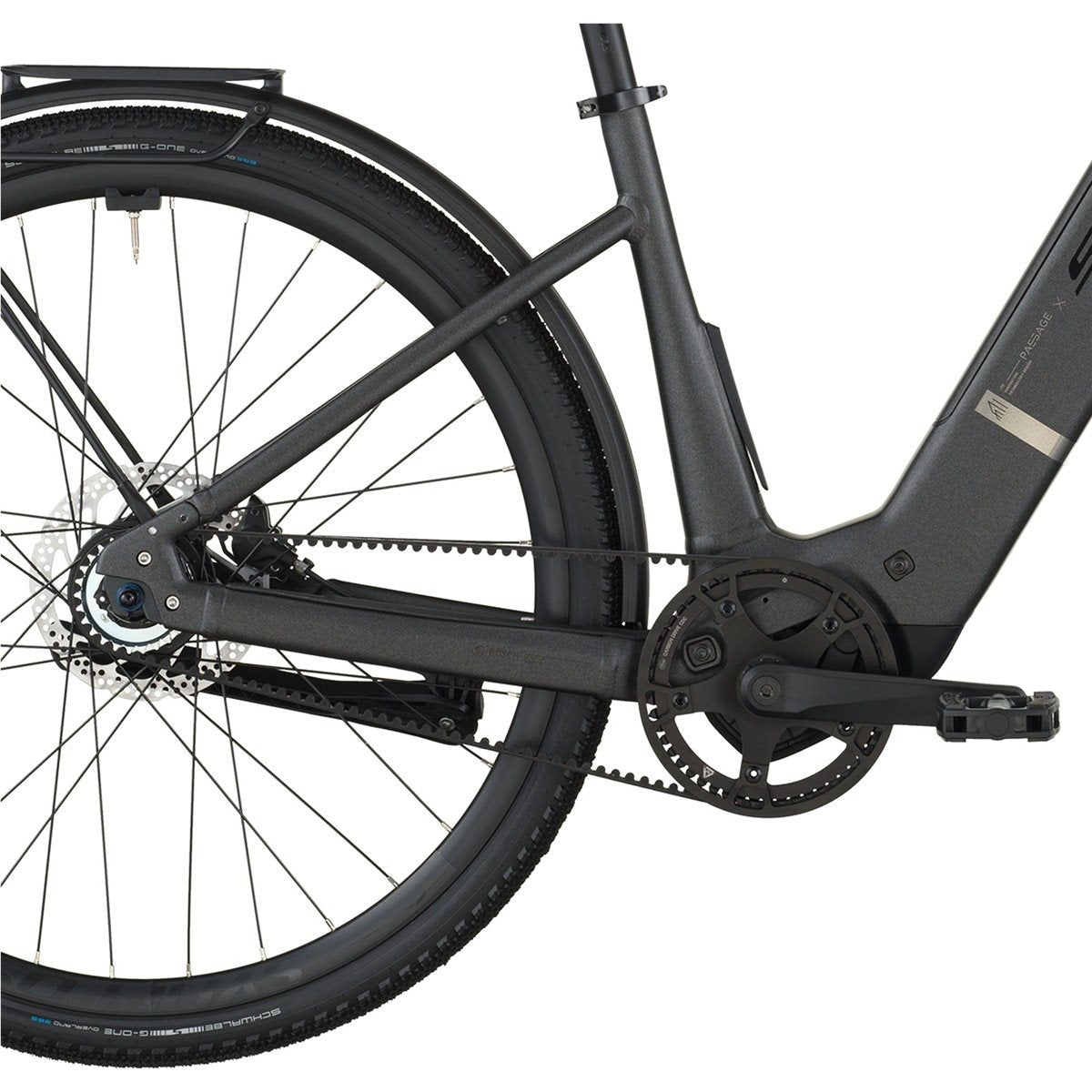 Hybridcykel el Scott Passage 10 Belt Wave Midnight Grey