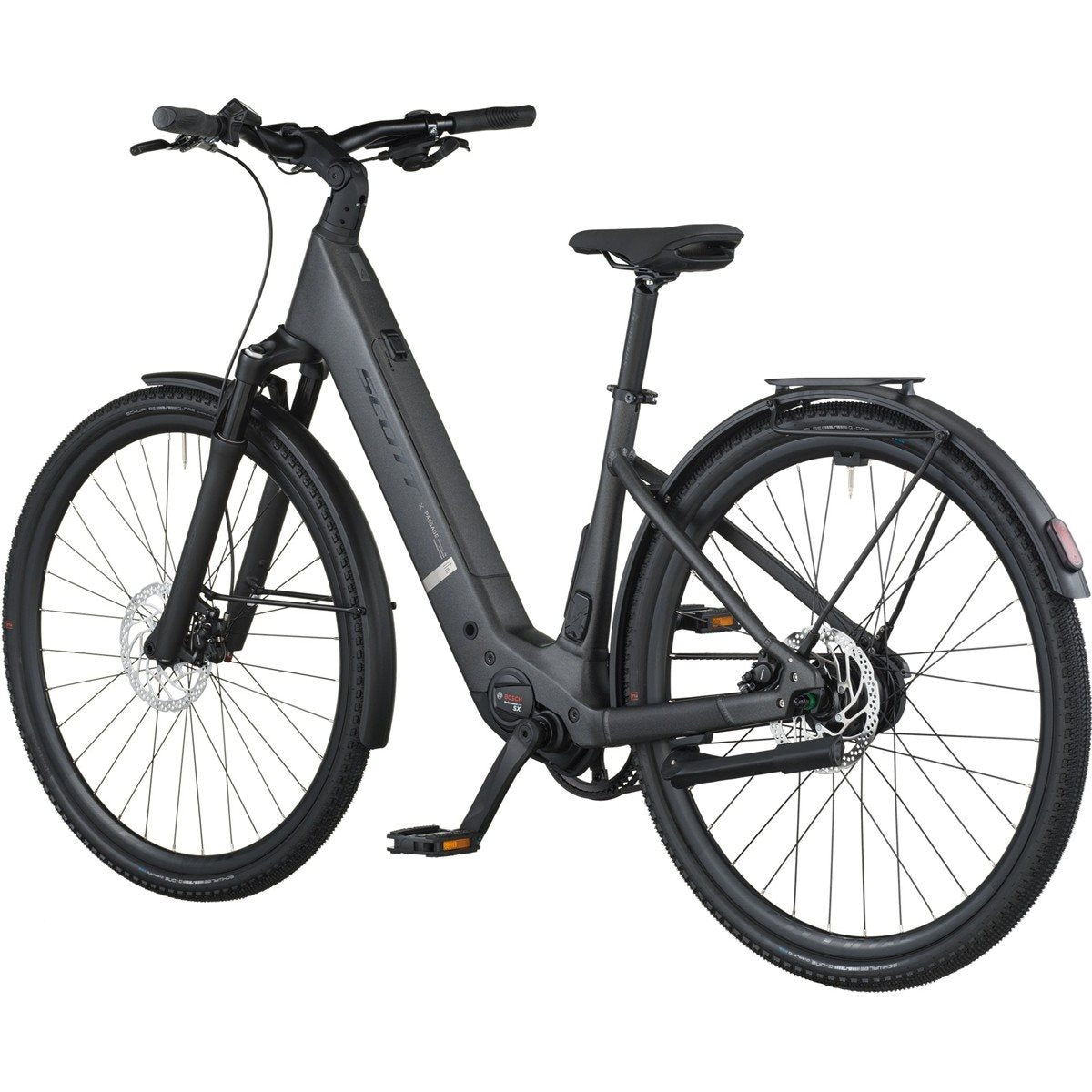 Hybridcykel el Scott Passage 10 Belt Wave Midnight Grey