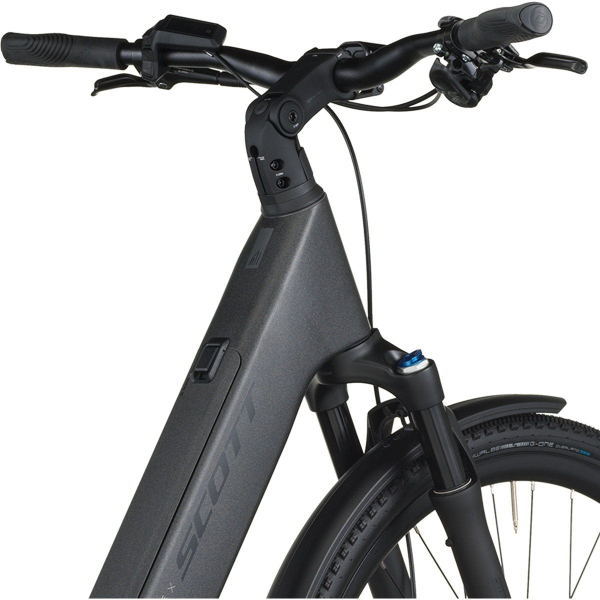 Hybridcykel el Scott Passage 10 Belt Wave Midnight Grey