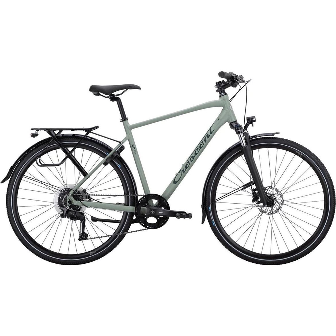 Hybridcykel Herr Crescent Starren 28 Tum 9-Växlar Grön