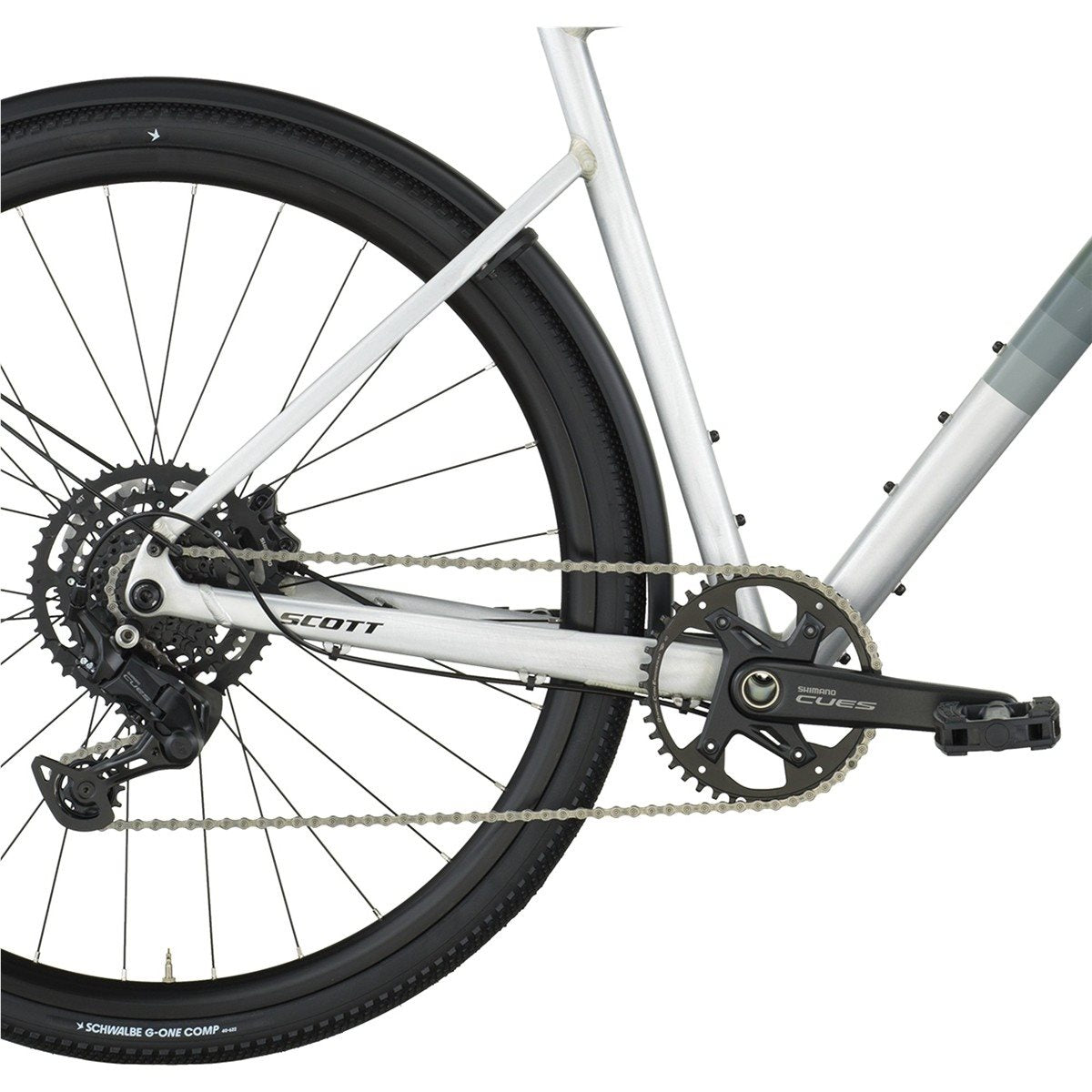 Hybridcykel Scott Metrix 30 EQ Alloy Silver/Wenge Green