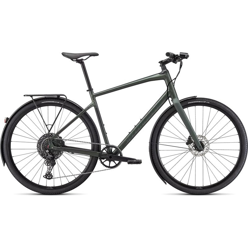 Hybridcykel Specialized Sirrus X 4.0 EQ Satin Oak Green Metallic / Black Reflectiv