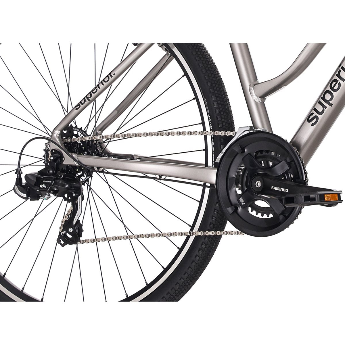 Hybridcykel Superior BLOX 6.0 MS Gloss Dark Chrome