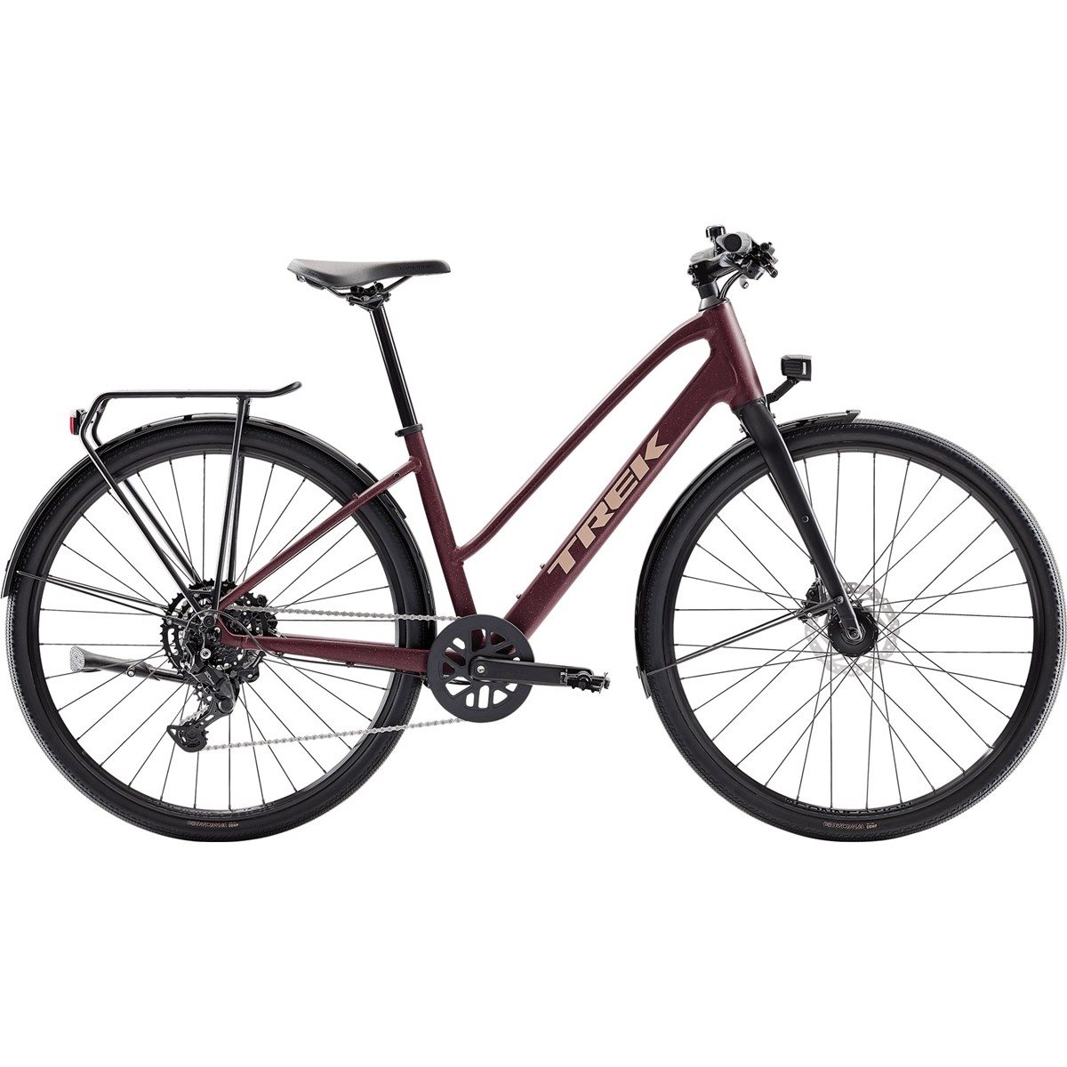 Hybridcykel Trek FX Sport AL Equipped Midstep Cobra Blood/Sedona Red Splatt E R