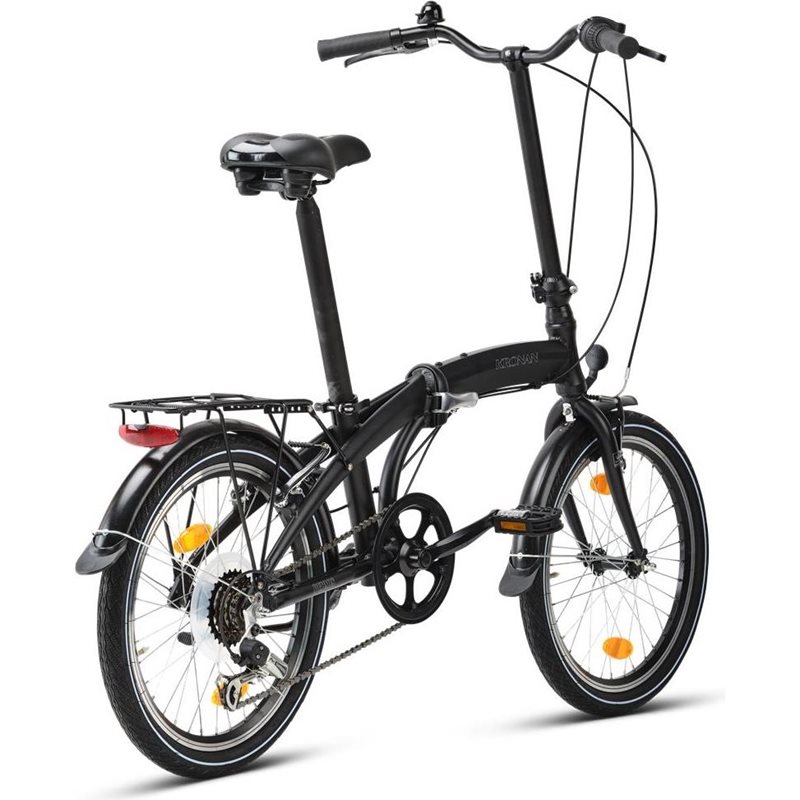 Kronan Hopfällbar Cykel Permis U6 20" 6-Växlad Svart